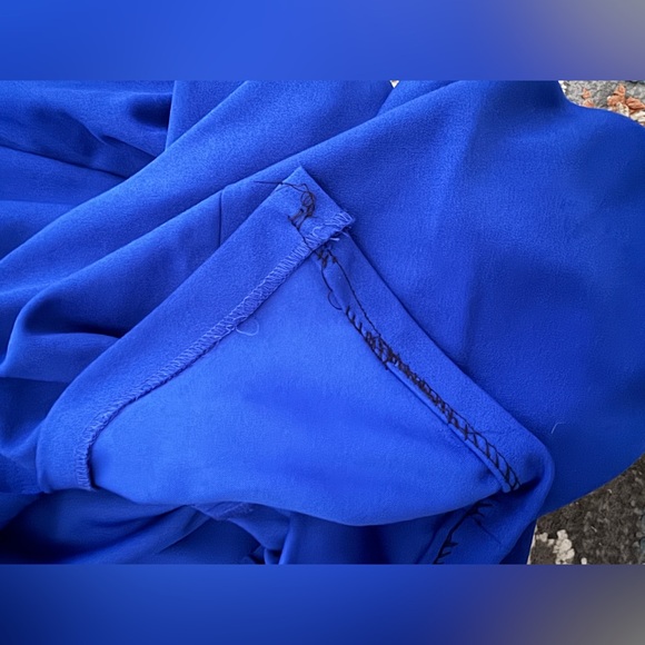 Calvin Klein Blue Regatta Foldover Sheath Dress Size 4 - Picture 11 of 11